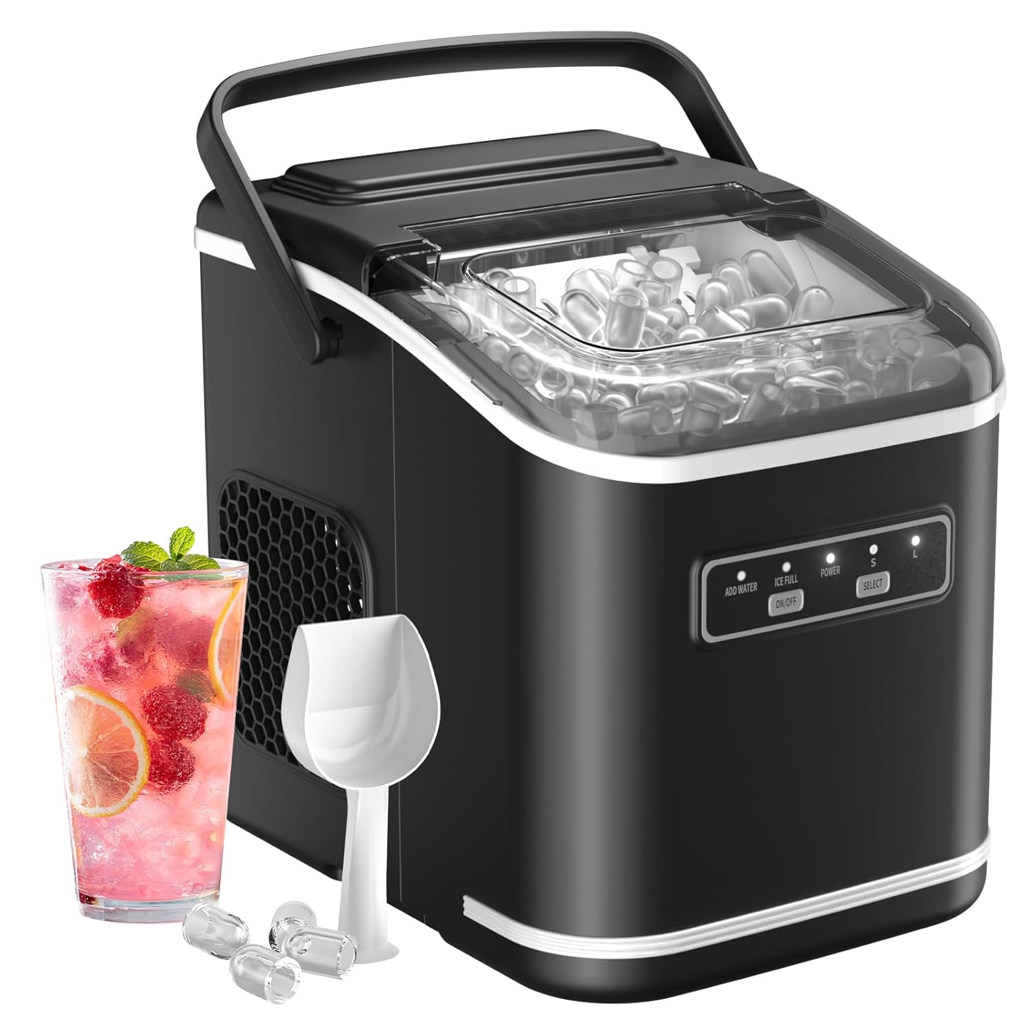 Máquina para hacer hielo portátil 12 kg/día – 33% descuento Amazon España