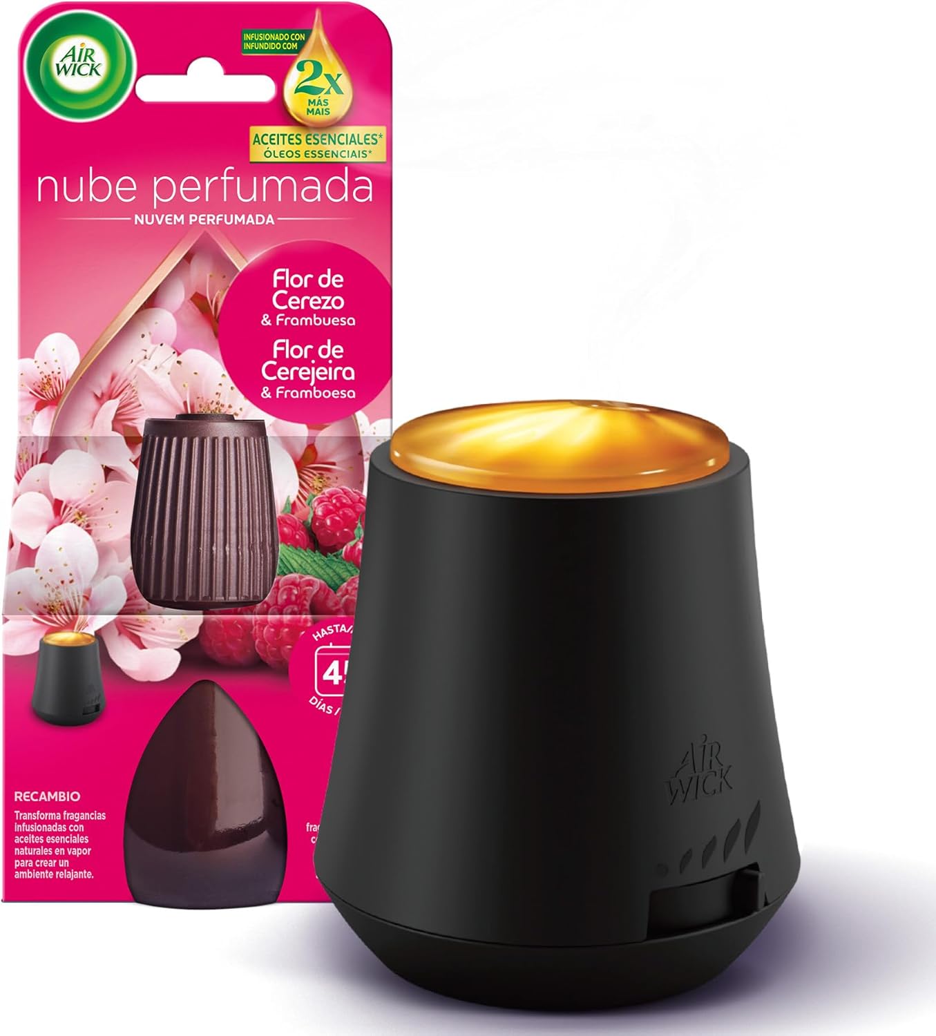 Air Wick ambientador difusor de aceites esenciales Flor de Cerezo y Frambuesa – 39% descuento Amazon España