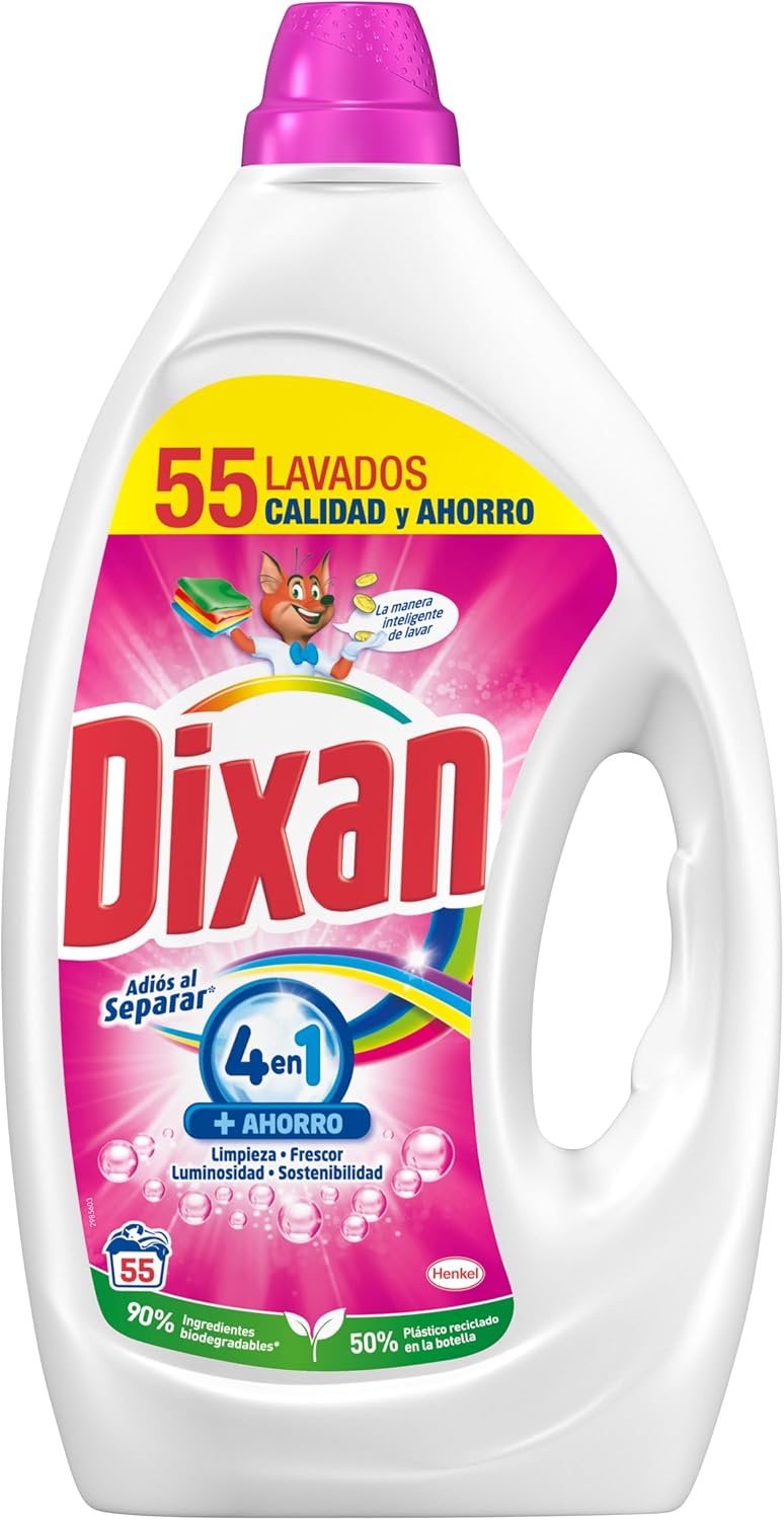Dixan gel detergente Adiós al Separar 55 lavados – 27% descuento Amazon España