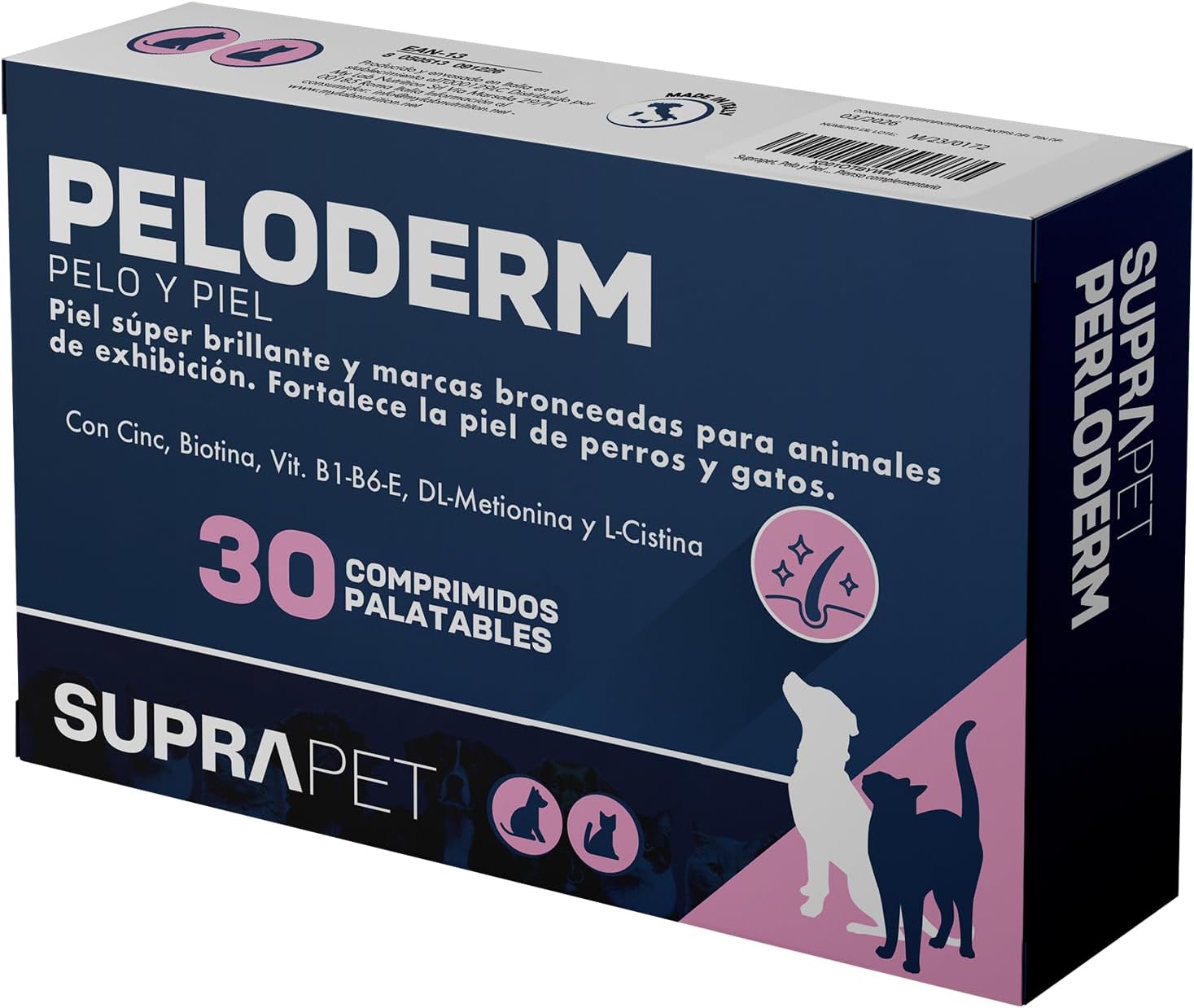 Peloderm para perros y gatos 30 comprimidos para el bienestar y brillo del pelo – 41% descuento Amazon España
