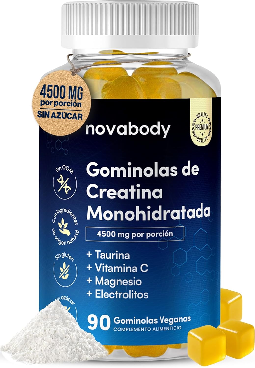 90 gominolas de creatina monohidrato 4500 mg con taurina, magnesio y vitamina C – 40% descuento Amazon España